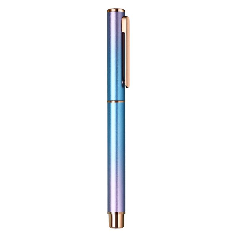 Gradient Fountain Pen with Dazzling Colors & Replaceable Ink Cartridge, Logo Customization Available