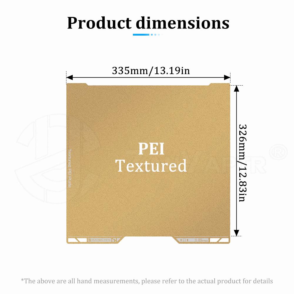 For Bambu Lab H2C PEO PET PEY PEI Build Plate 335x325mm Double Side Textured Sheet Smooth Heated Bed for 3D Printer Parts