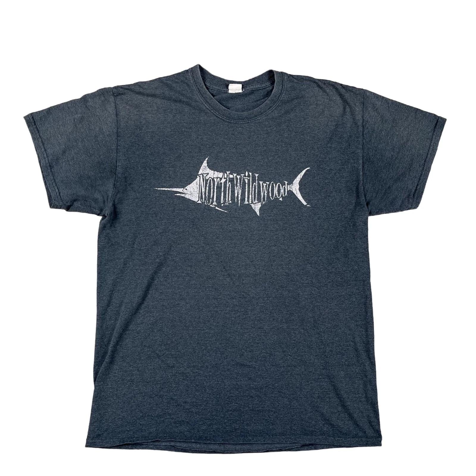 North Wildwood Marlin 100% Cotton T-Shirt Size Large L