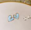 Dropping Oil Irregular Love Fashion Fresh Cream Light Luxury High Grade Design Sense Earstuds Fashion Women's Jewelry Gifts