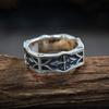 Adjustable Vintage Square Cross Ring Men Women Retro Geometric Open Band Copper Jewelry