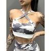Fashion Camouflage Workout Yoga Bra Women's Quick-Drying Running Sports Nude Feel Adjustable Intimates Elastic Breathable Bubble Wrap