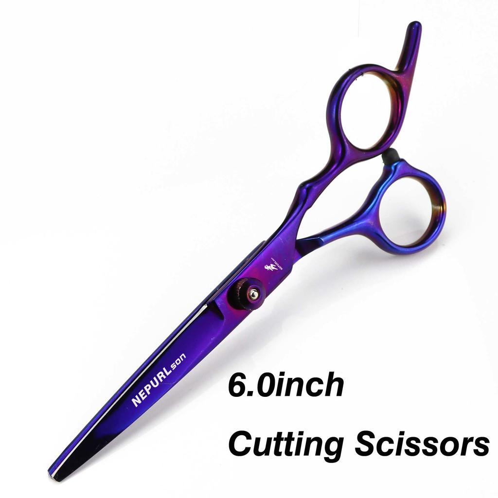 Forbici con denti da 6 pollici, forbici piatte per barbieri e parrucchieri, forbici speciali fini per tagli di capelli e capelli diradati