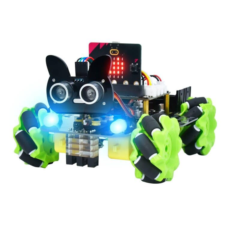 KEYESTUDIO Micro:bit V2 Robot Car 4WD Mecanum Robot Kit for Teens and Adults