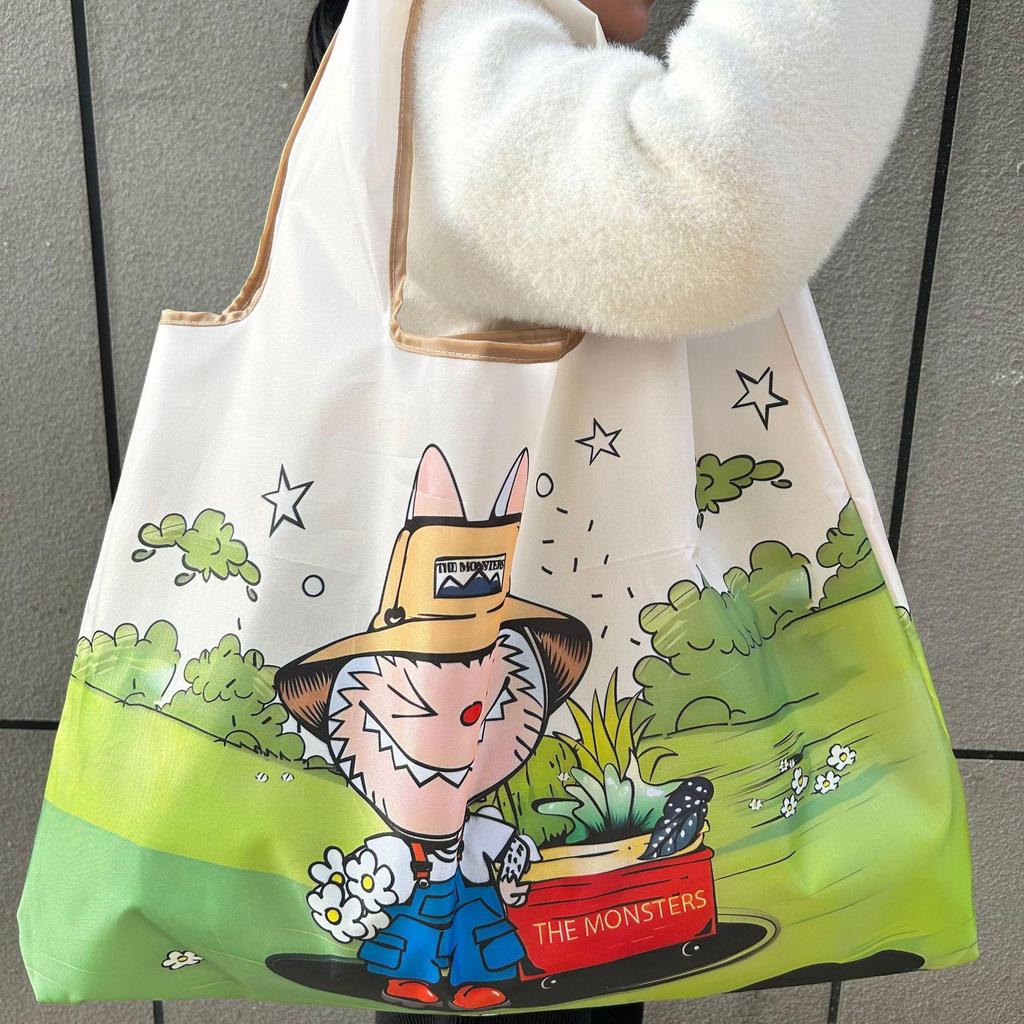 Miljøvennlig Sammenleggbar Skulderveske med Stor Kapasitet for Kvinner