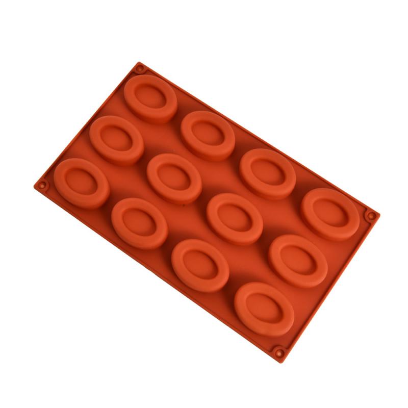 Silicone Oval Mold Non Stick Silica Gel Oval Cake Tools Cake Mold Easy To Clean Easy Demoulding 12 Companies Baking Utensils