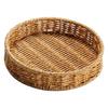 Round Serving Tray Household Decorative, Hand Woven Basket, Bread Storage Basket for Food Dessert Snacks Crackers Countertop