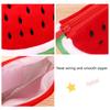School Suppli Stationery Watermelon Pencil Case Cute Fruit Kawaii Plush Large Capacity Pencil Bag Cosmetics Case for Kids Gift