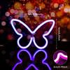 Decoration Lights Energy-saving Butterfly Shaped Light USB/Battery Powered Wall Mounted Led Neon Light Plastics Birthday