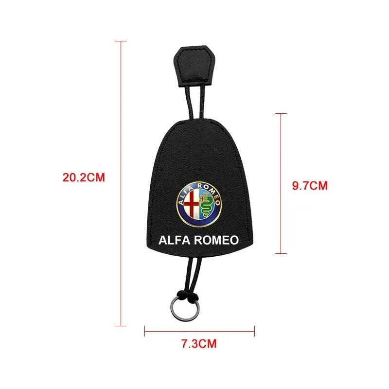 

Car Stickers For Alfa Romeo Drawstring Car Logo Key Housekeeper Key Case For Alfa Romeo Giulia Stelvio Giulietta 156 159 147 Mit чёрный