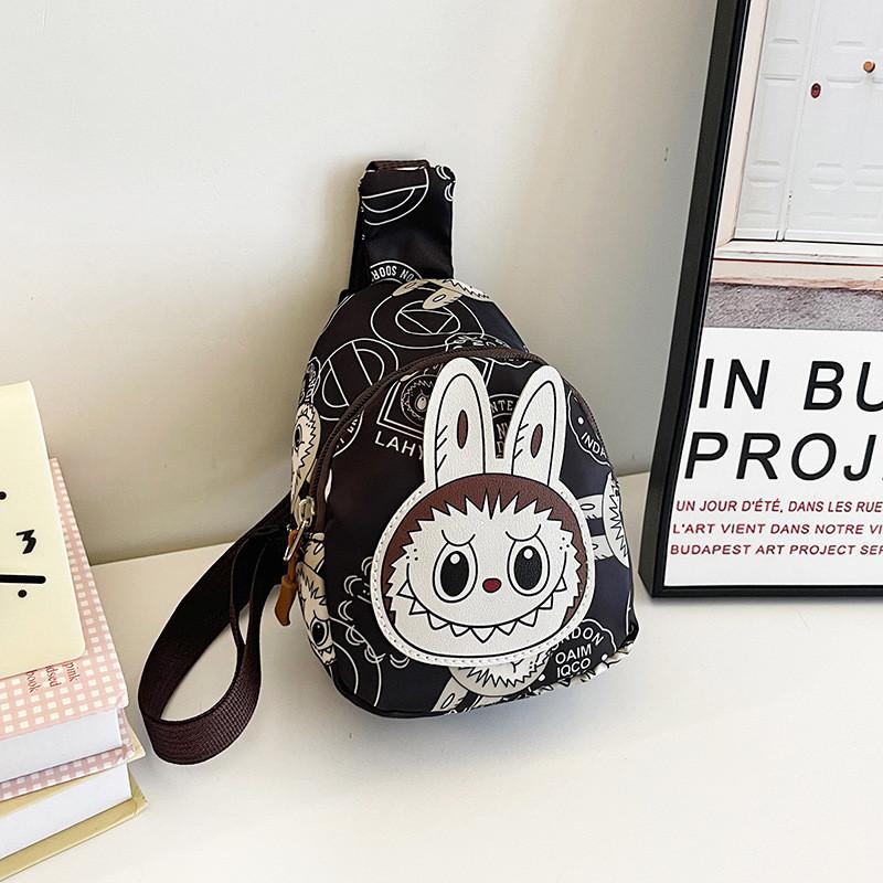 Eyecatching And Stylish Nylon Childrens Chest Bag Featuring Playful Cartoon Designs In Colors Various