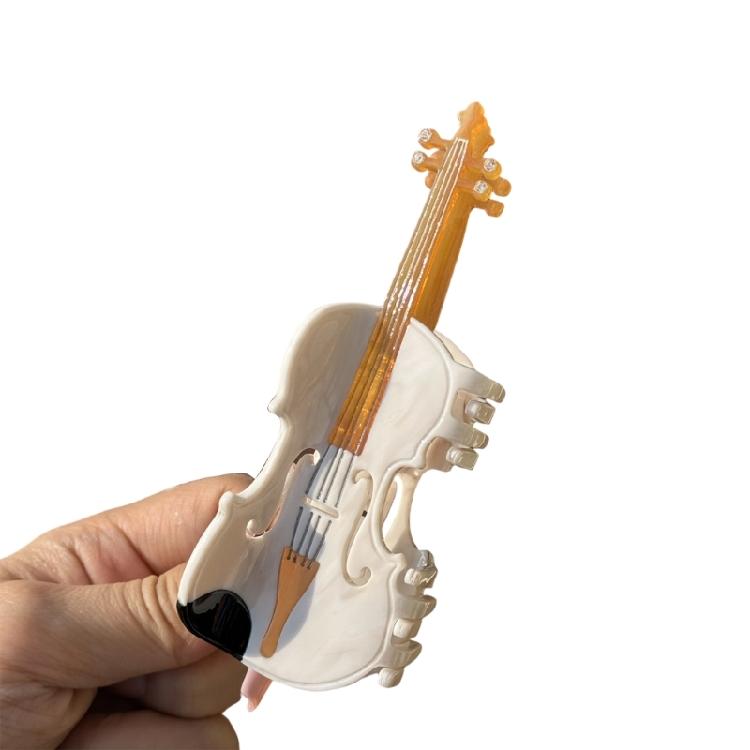 Acetate Hair Clip With Cartoon Tape Piano Design Musical Note Cassette Style For Trendy Women