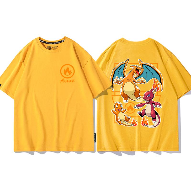 Pokémon Joint Tshirt Childrens Summer Mens and Womens Geng Gui Super Dream Clothes Boys Pokémon Short Sleeves