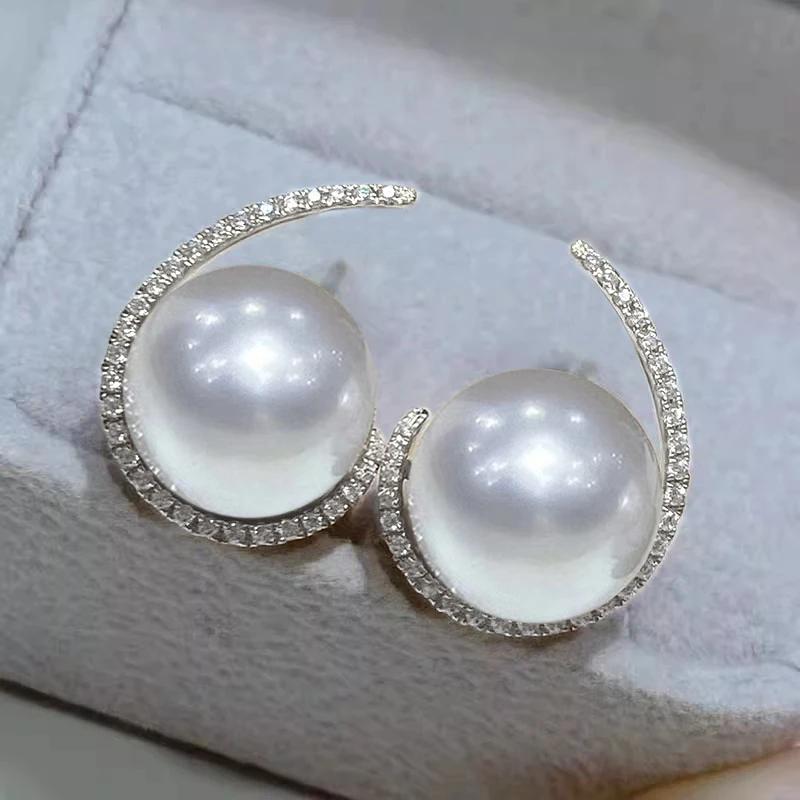 Huitan Beautiful Imitation Pearl Drop Earrings for Women Gorgeous Modern Wedding Bridal Jewelry Delicate Party Ear Accessories