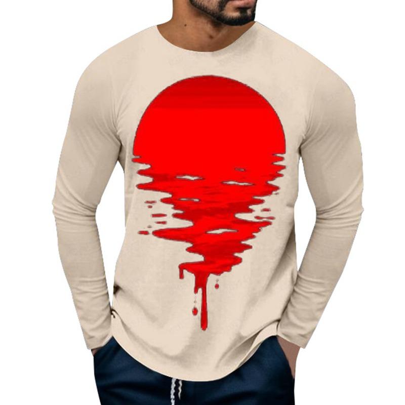 Halloween 3D Digital Printed Men's Casual Base Shirt PLUS SIZE T-Shirts (men’s)
