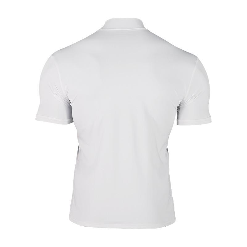 2024 Summer Men's Solid Color Short-Sleeve High-Neck T-Shirt