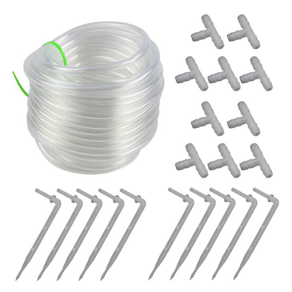 10m PVC Water Pipe Garden Drip Irrigation Clear Hose Fittings for Automatic Waterer A