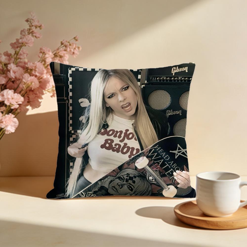 Fashion AAvril Lavigneing Cushion Cover Stylish Washable Pillow Cover Ideal for Couch Bedroom Car Decoration