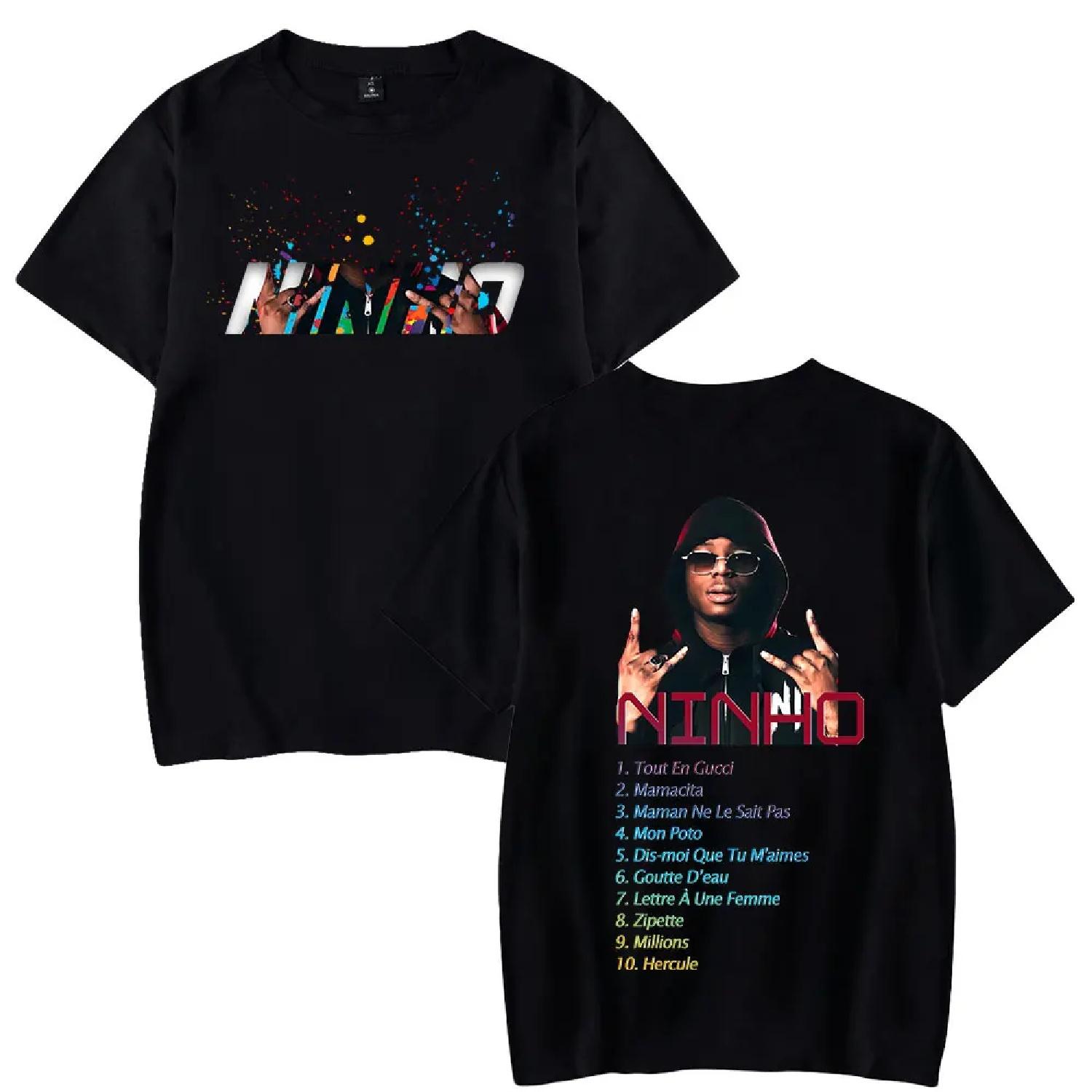 

Ninho Tshirt Crewneck Short Sleeve T-shirt Men Women Streetwear Casual Stylish Harajuku Hip Hop XXXXXL чорний