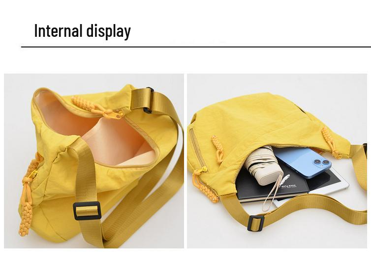 Lightweight Nylon Crossbody Bag: Trendy Large-Capacity Dumpling Design for Women