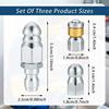 3 Pcs Sewer Jetter Nozzle 1/4" Pressure Washer Rotating Button Nose Connector
