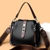 2025 Women's Fashion Bucket Bag: Soft Leather, Crossbody & Shoulder Strap