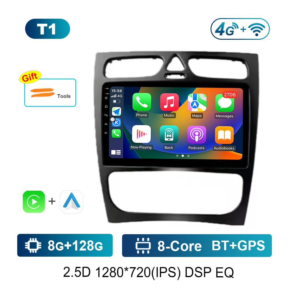 9 Inch for Mercedes Benz C Class CLK S203 W203 W209 A209 2000 - 2005 Car Video Multimedia Player GPS 2.5D Screen Android System