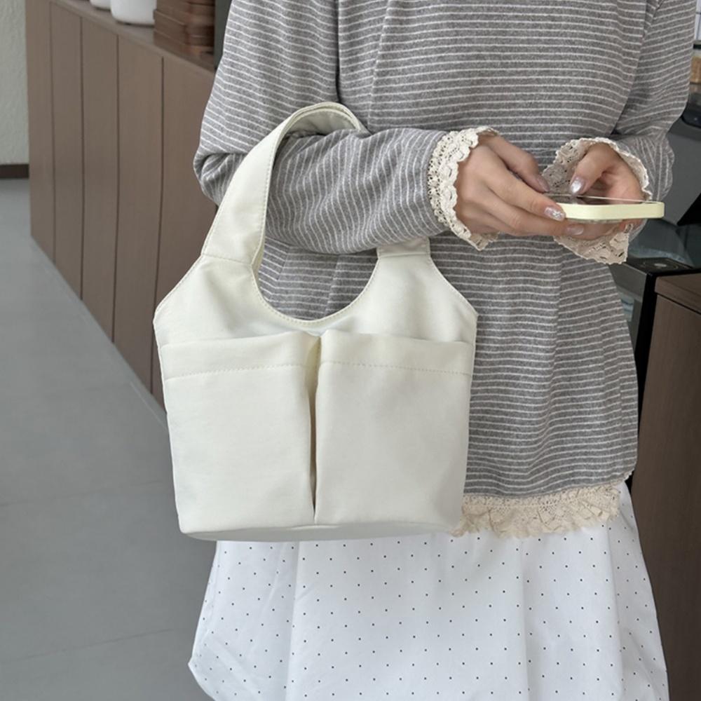 Large Capacity Tote Minimalist Lightweight Handbag Multi-Pocket Commuting Bag Lightweight Minimalist Nyl Bucket Bag For Daily