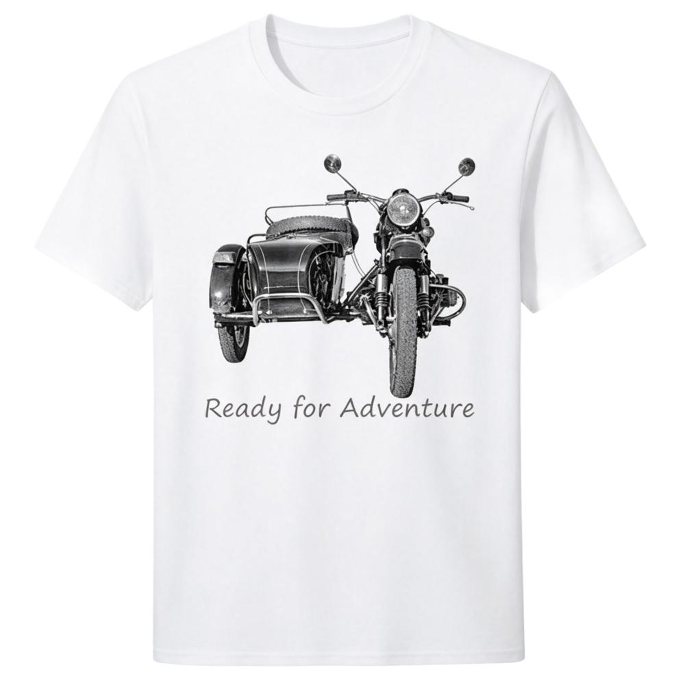 Motorcycle Sidecar Ready For Adventure Biker Graphic T-Shirt