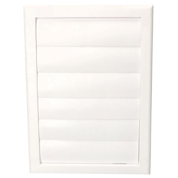 Ventilation Grille - KOTARBAU - 140x210 Mm - White - Lockable Slats - Wall Mounting