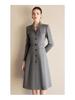 Women's Gray Mid-Length Lapel Dress Suit - Spring Fashion Collection