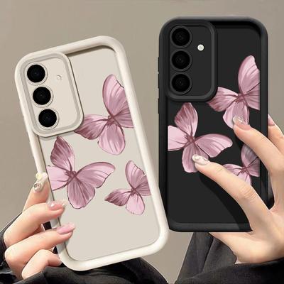 Pre Samsung S25 S24 FE S23 S22 Ultra S21 S20 FE A54 A53 A52 A35 A34 A15 A14 5G Kryt na telefón Nárazuvzdorný Motýľ Mäkký Silikónový Obal