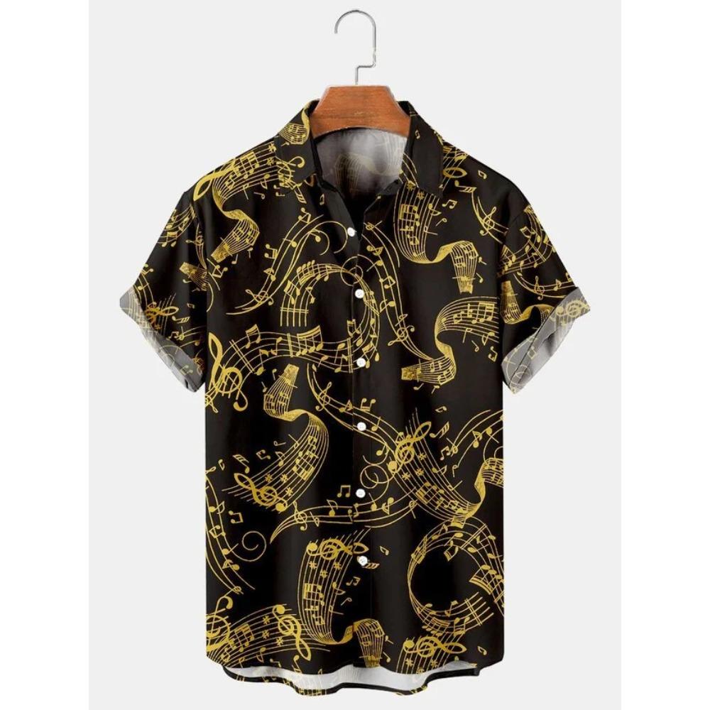 New Hawaiian Shirt for Men Skull 3d Printed Beach Shirt Short Sleeve Button Casual Men's Skull Shirts Oversized Camisa