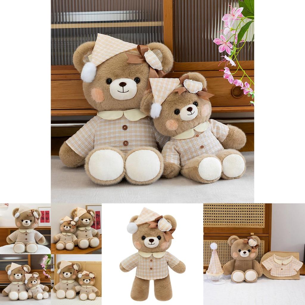 Cute Pajamas And Hats Teddy Bears Plush Toys Doll Children Toy For Childrens Gift