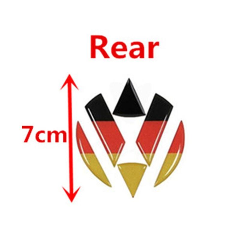 

Наклейка на руль автомобиля, наклейка с флагом Германии, эмблема V + W, передняя и задняя эмблема для V + W 7 cm