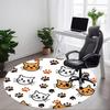 1pc Cat Paw Prints Carpet for Office Non Slip, Round Carpet, Soft & Comfortable, Carpet for Office, Lightweight Round Floor Mat