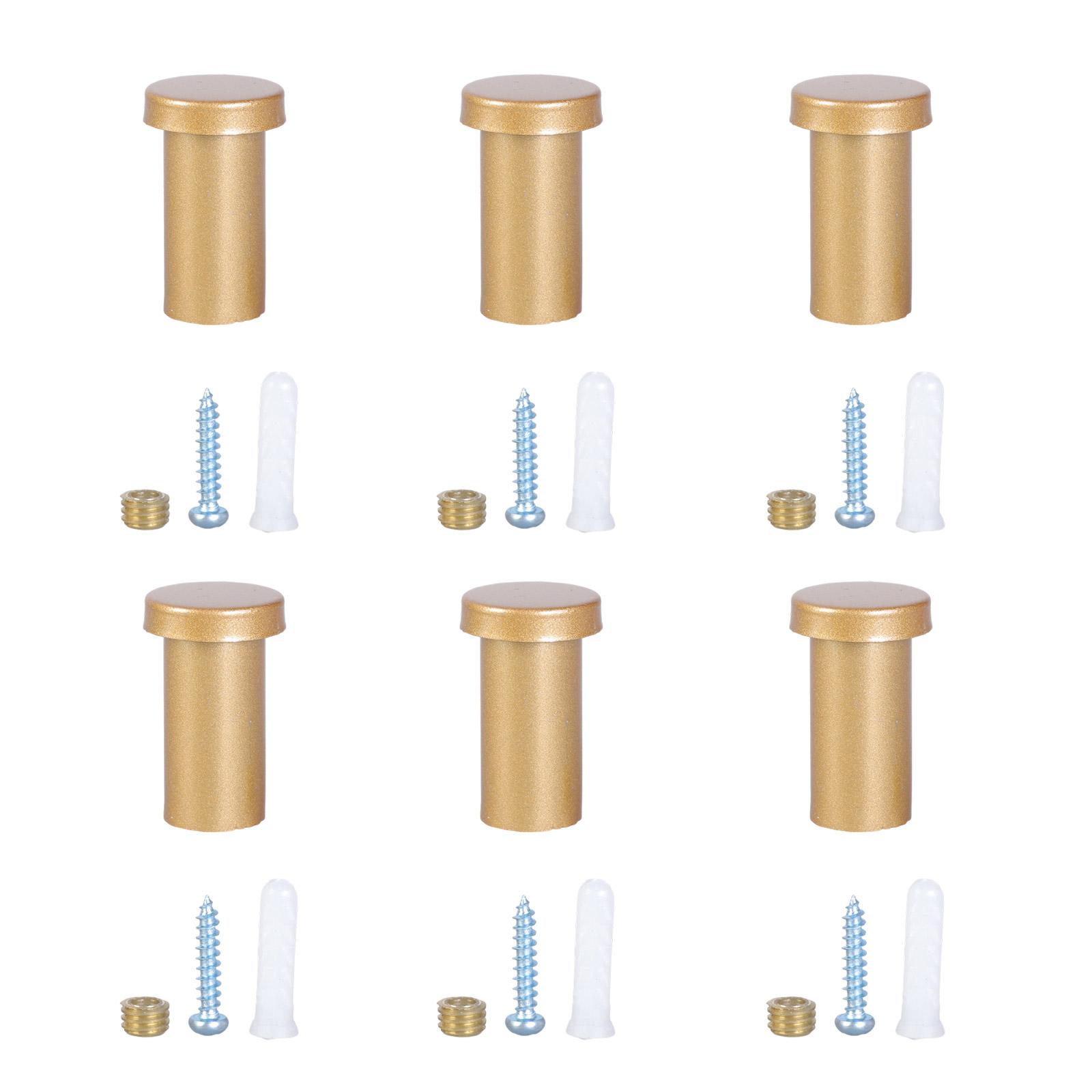 

6 шт. Практичные черные или золотые настенные крючки Сверхпрочные для шкафа, кухни, ванной комнаты Минималистичный дизайн Легкая установка золотой