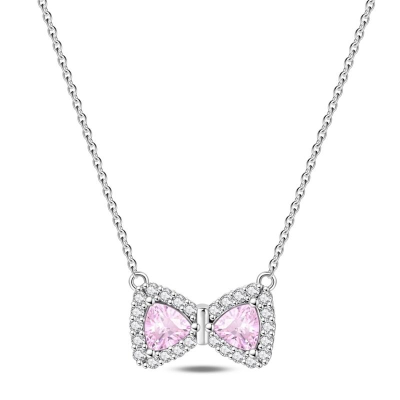 925 Silver Charms Colorful Bow Set Earrings Ring Beads Pendant for Women Bracelets Necklaces DIY Jewelry Gift
