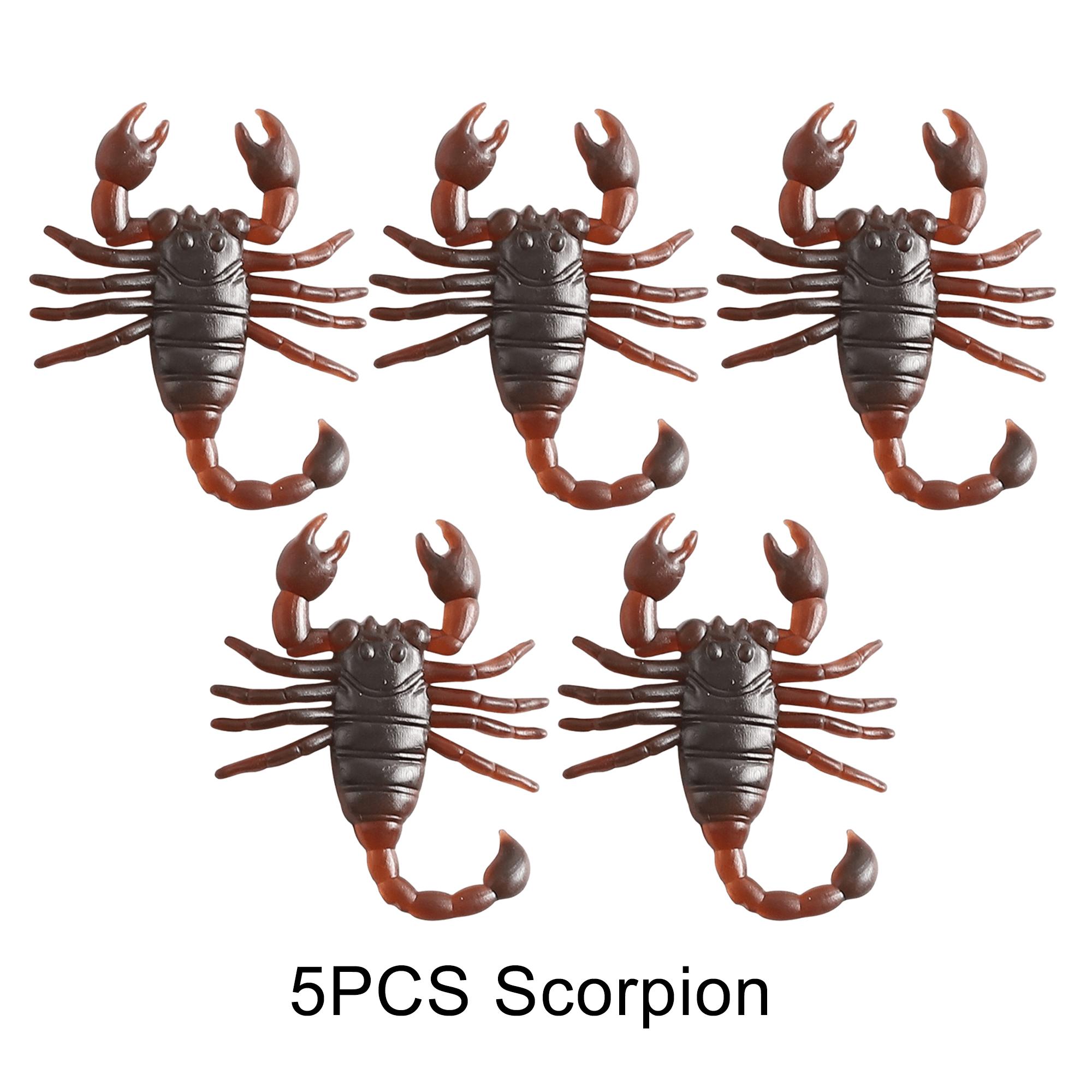 

5PCS Insect Ornaments Halloween Simulated Bug Decoration Cockroach Spider Centipede Scorpion Home Horror House DIY Materials ZYF