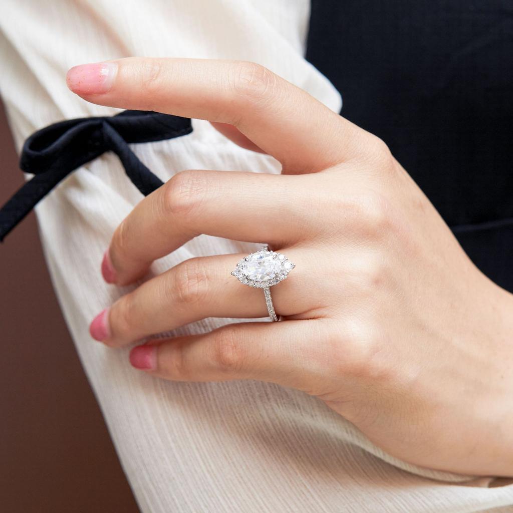 Lindon Classic 925 Sterling Silver  Zircon Ring Ladies Jewelry Wedding Promise Party Gift