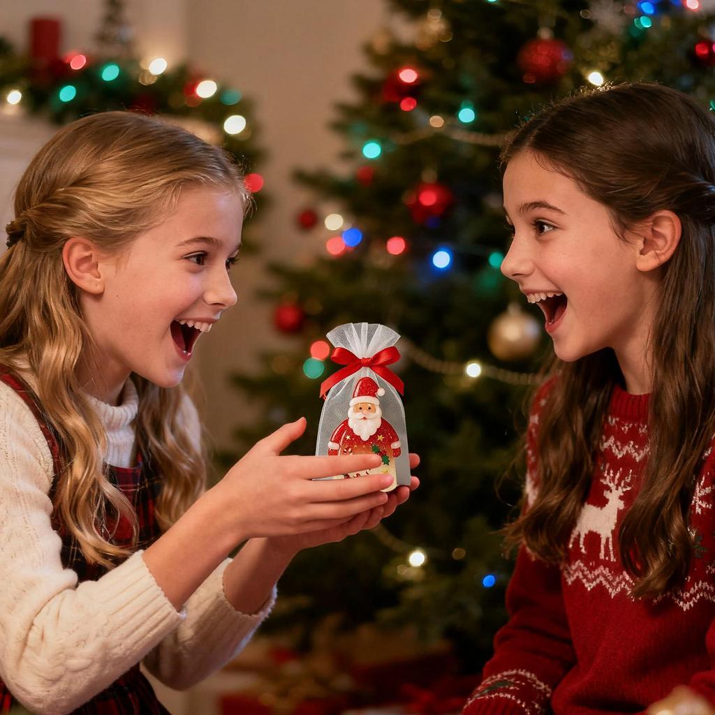 Holiday Gift Ideas Christmas Pendant Gift Christmas Pocket Hug Gift Set Santa Claus Mini Charm for Emotional for Friends