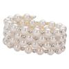 Bridal jewelry full diamond stretch bracelet, multi-layer pearl rhinestone winding spiral bracelet bracelet
