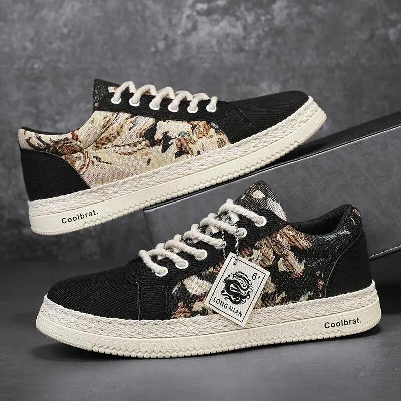 Fashion SYTK Canvas Men's Shoes Versatile Summer Trend Sports And Leisure Low Top Board Shoes Men's Cloth Shoes Soft Soles Work Shoes