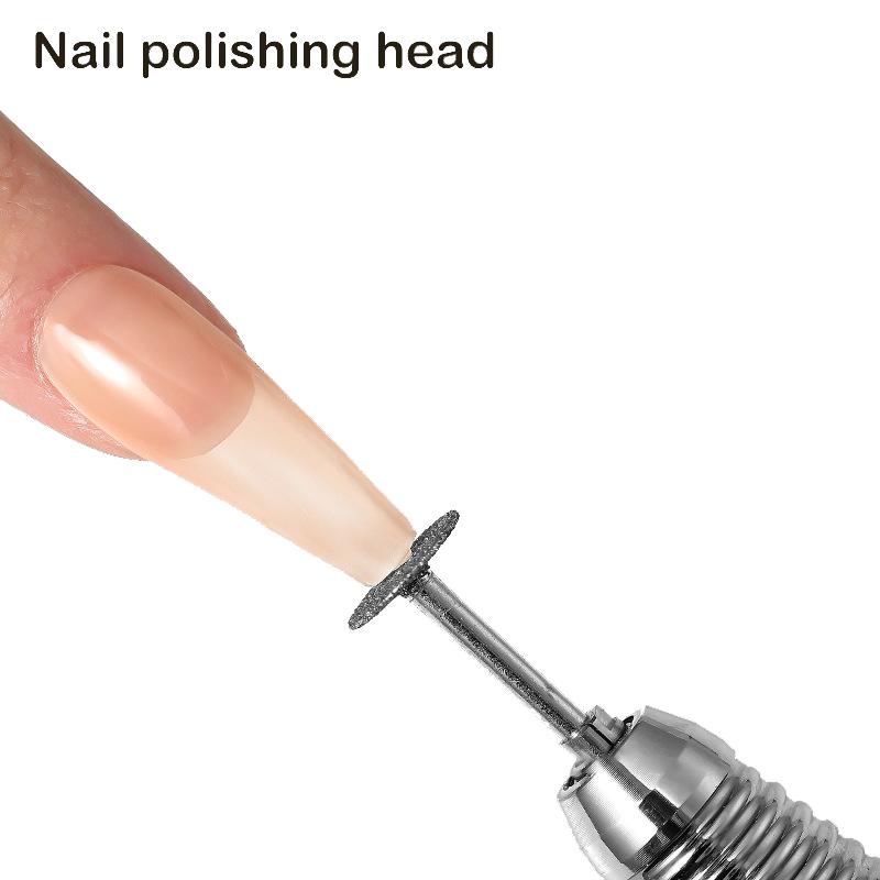 Nail Diamond Metal Drill Bits Disc Bit For Dead Skin Callus Electric Foot File Callus Remover Shaft For Nail Salon Grinding Head