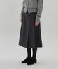 Jun By Jun K A-Line Pleated Skirt_Dark Gray