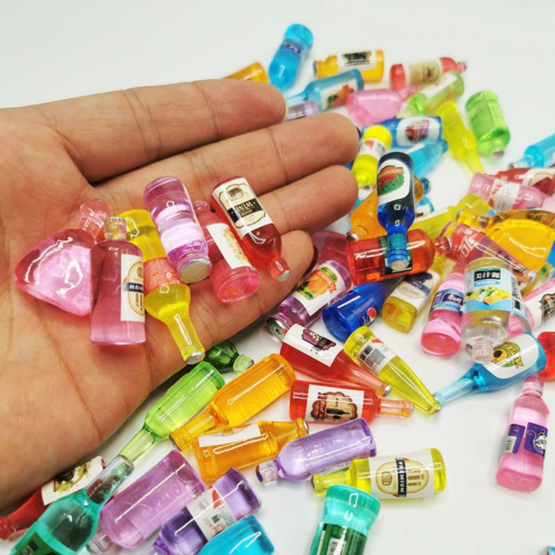 50pcs Simulation Beer Can Miniature Mini Fake Beer Bottles Photo Props For Fairy Garden Pub Bar