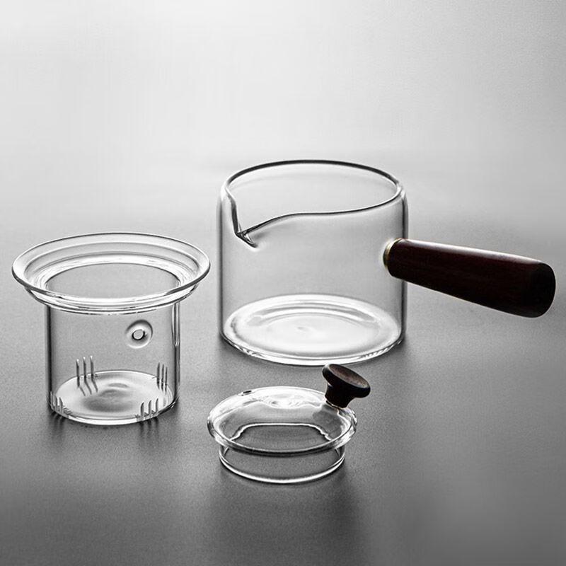 Heat-Resistant Glass Tea Pot with Side Handle Infuser