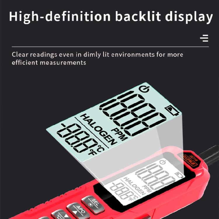 AC Sniffer CFCs HCFCs Gas Tester with Light & Alarm Leak Detector Halogen Leak Tester 0-1000PPM