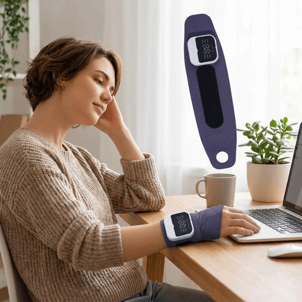 10 Modes EMS Microcurrent Massager 29 Levels Wrist Support Brace Hand Massage Protector Office Use