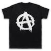 Anarchy Logo Anarchist Punk Rock Symbol Slogan Music Mens And Womens T-Shirt